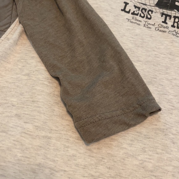 Next Level tee small take the road less traveled gray 3/4 sleeve T-shirt RV - Picture 8 of 9